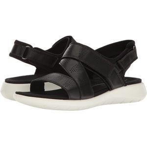 ECCO Women's Soft 5 Cross Strap Sandal Black